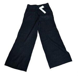The Cashmere Project Black Ribbed Knit Palazzo Loungewear Pants New Size Small